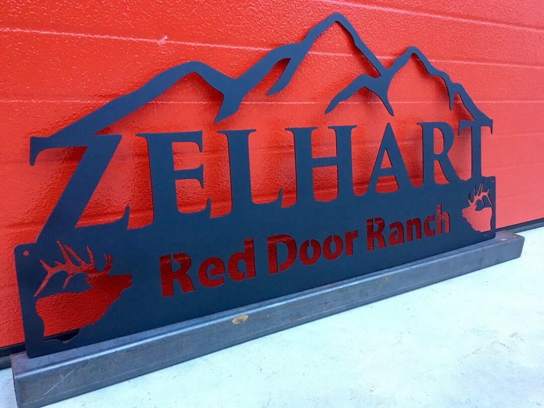 Custom Metal Sign | Last Name | Elk | Ranch | Estate | Mountains ...