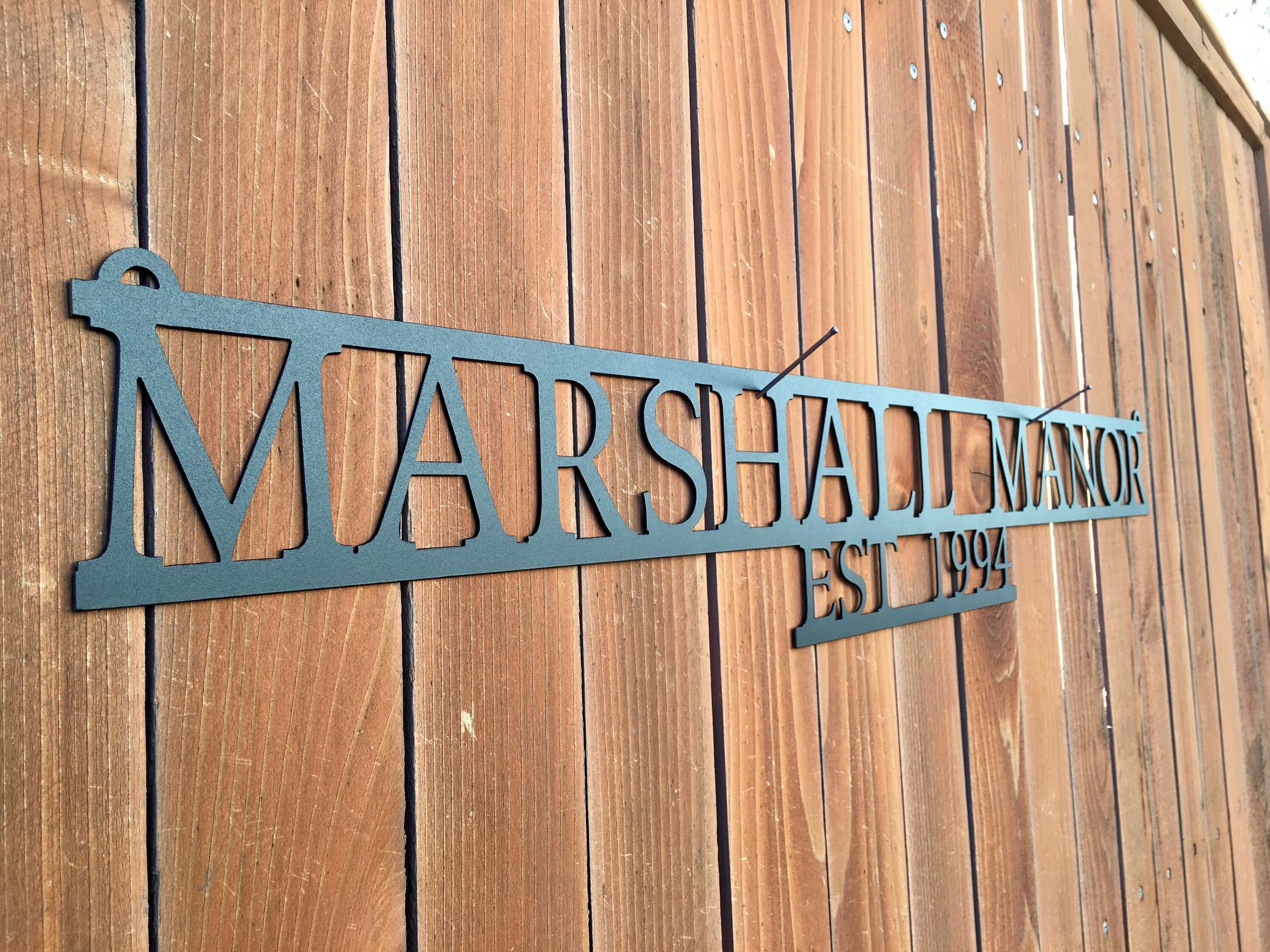 Custom Metal Name Sign Metal Wall Art Personalized Last Etsy