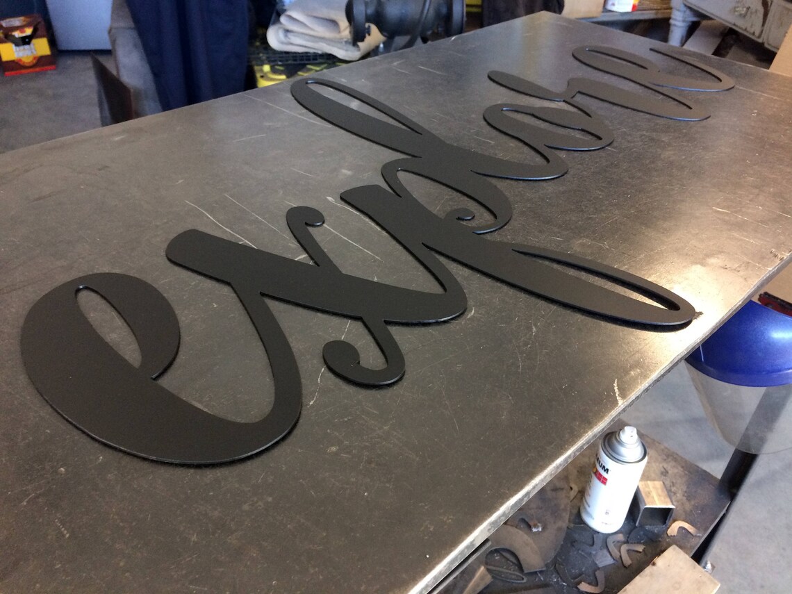Explore Metal Lettering Steel Wall Art Cursive Text Etsy