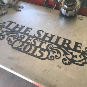 30 Custom Metal Sign Last Name Wall Art Wedding Gift Christmas Gift Decor Established Year 1330s image 1