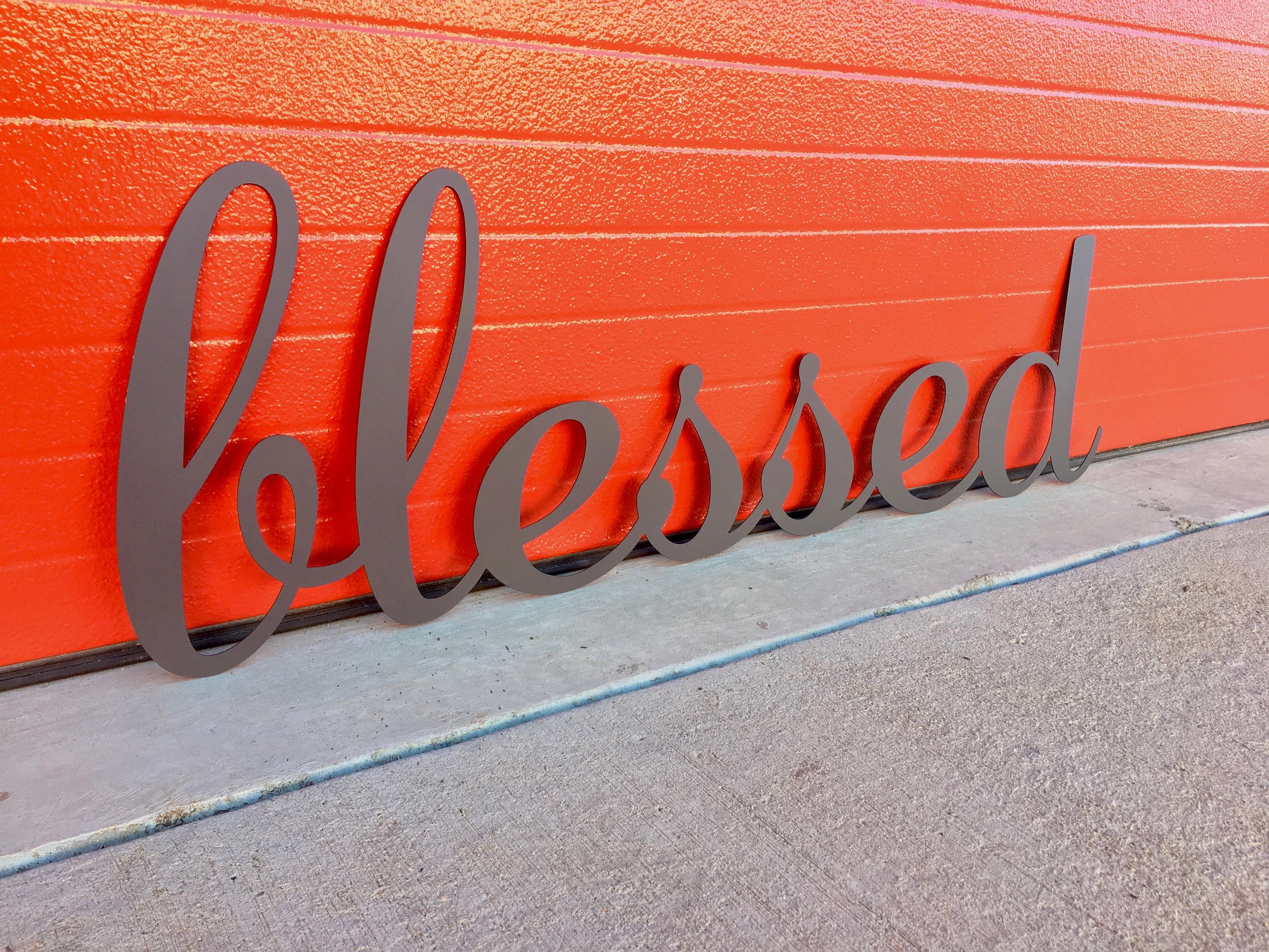 Blessed | Metal Lettering | Steel Home Decor | Blessed | Wall Art ...