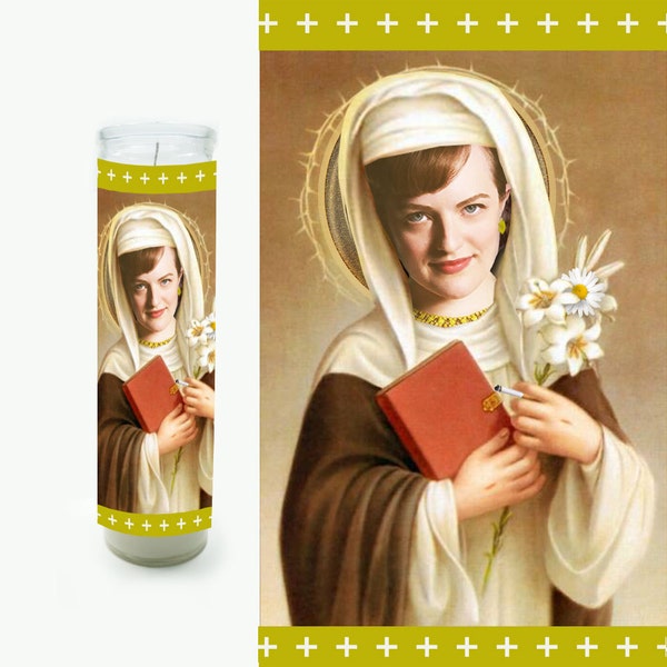 Peggy Olson Prayer Candle - Mad Men Gift - Religious Style Candle - Fan Art