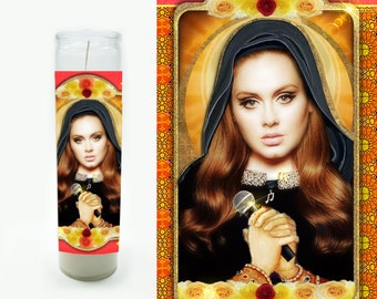 Adele Prayer Candle - Adele Saint Candle - Adele Fan Art