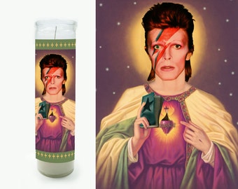 David Bowie Prayer Candle - Aladdin Insane- Ziggy Stardust - Fan Art