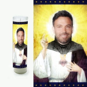 Ben Affleck Prayer Candle -  Ben Affleck Saint Candle - Fan Art