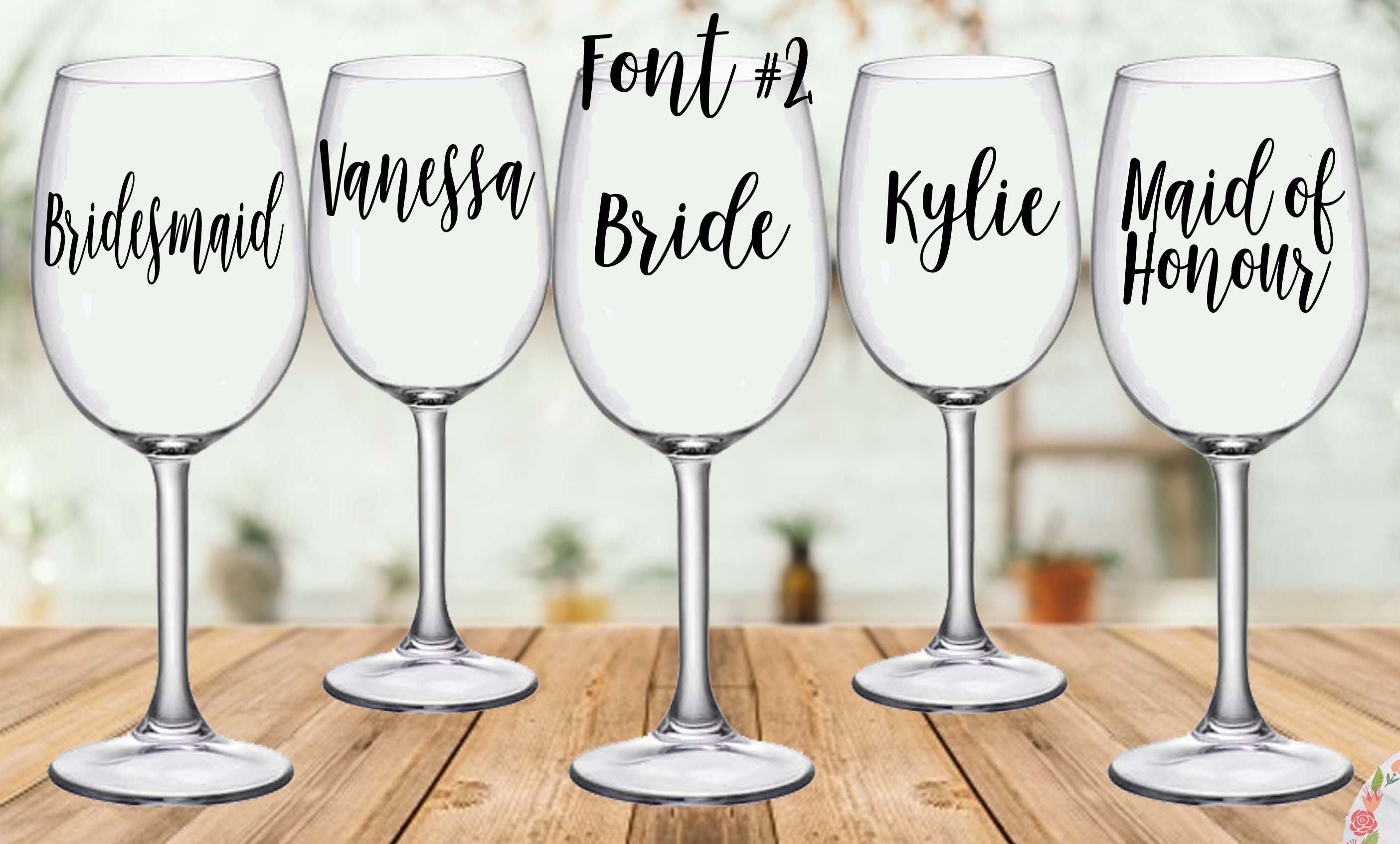 Bridal party or personalised stickers for glasses Bride Etsy