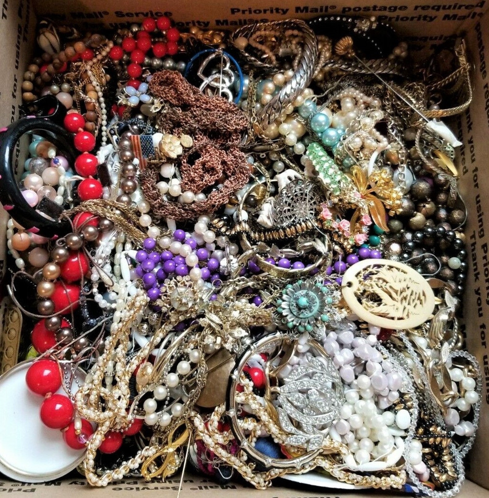 3 LBS Junk Box Unsearched Jewelry Surprise Treasure Fun | Etsy