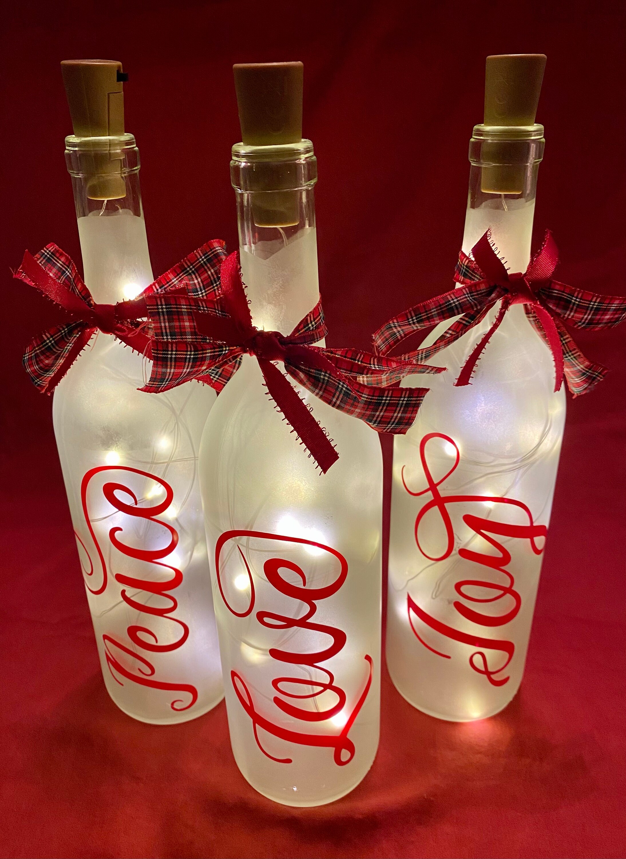 Peace Love Joy Wine Bottle Etsy Sweden