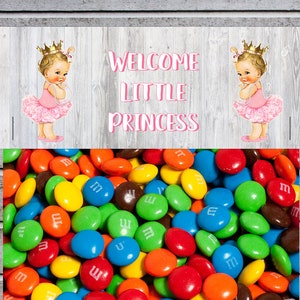 Toppers pour sac à friandises Princesse | Petits cadeaux de Noël pour fille Cadeaux pour fête princesse à imprimer princesse rose gris (w2-2) | Téléchargement instantané