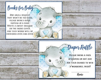 Bring a Book Instead of a Card | Book Request | Diaper Raffle Ticket Printable Boy | Baby Shower Invitation Inserts Instant Download (w1)