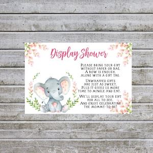 Display Shower Baby Shower Insert, Unwrapped Gift Request, Baby Shower Tags Printable, Instant Download (va20 2)