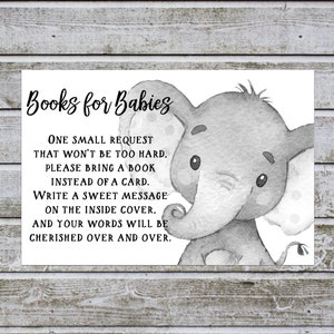 Apportez un livre au lieu d’une carte, demande de livres pour bébés imprimable baby shower invitation insert (w10-10) téléchargement instantané