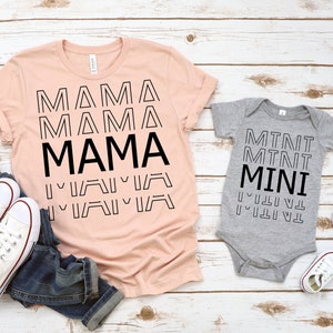 Mama SVG, Mama and Mini Svg, Mommy and Me Svg, Mama's Girl | Instant Download svg eps dxf png jpeg cut file | AQ60