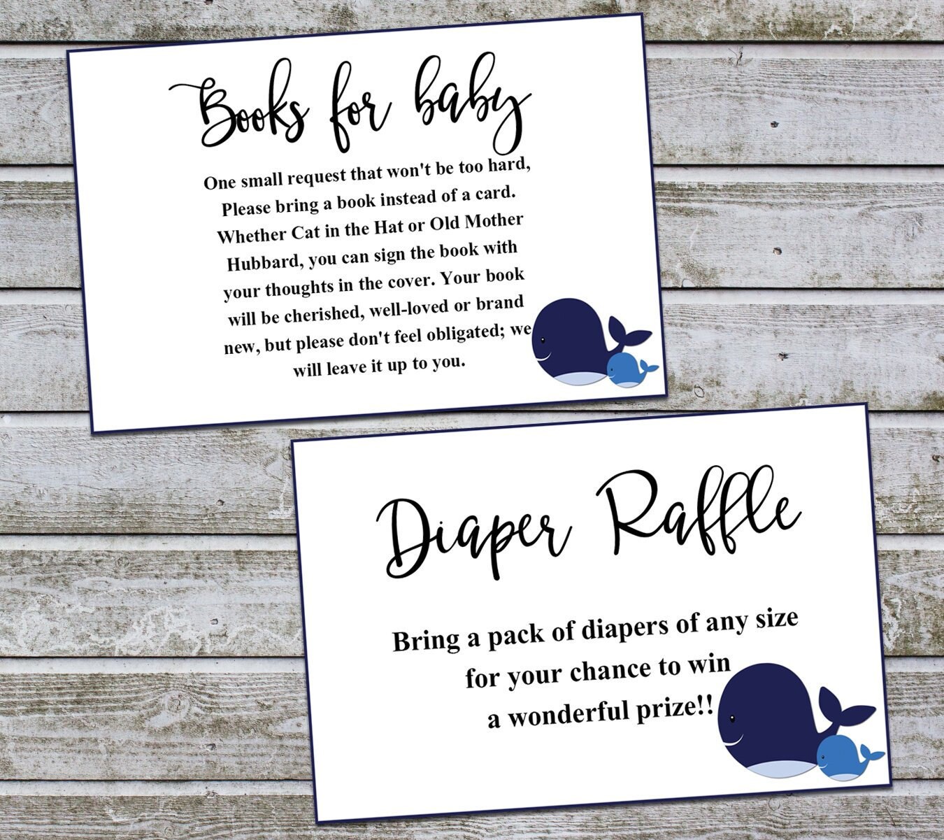 Baby Shower Invitation Insert Book Request Card Diaper Etsy