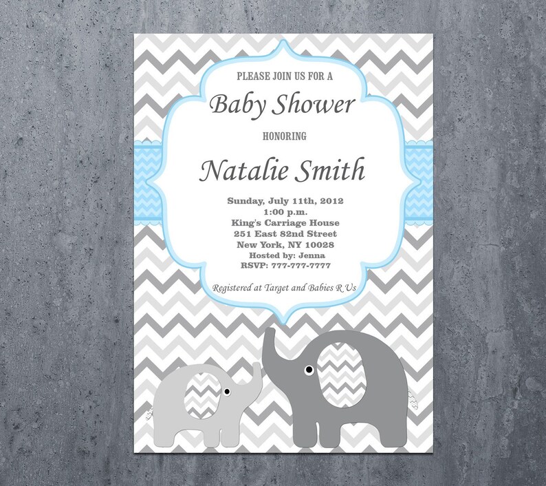 Baby Shower Invitations Boy Elephant Printable Baby Boy Etsy Baby Shower Invitations Boy Elephant Printable Baby Boy Etsy