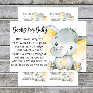 Baby shower : Apportez un livre au lieu d'une carte | Carte d'insertion d'invitation imprimable pour baby shower sur demande de livre (w1y2) téléchargement immédiat