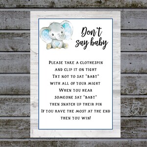 Don&#39;t Say Baby Game Don&#39;t Say Baby Sign Don&#39;t Say Baby Shower Games Printable Baby Shower Ideas, Instant Download (w1)