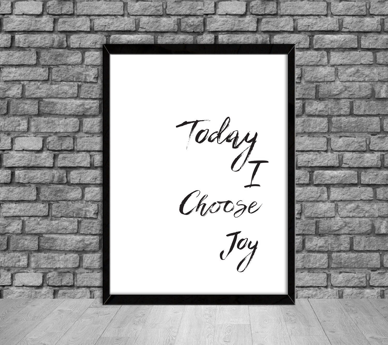 PRINTABLE Art Today I Choose JOY Inspirational Quote Wall Art Etsy