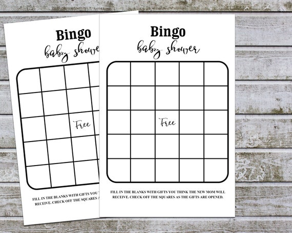 Printable Baby Shower Bingo Game Baby Shower Bingo Cards Baby Etsy