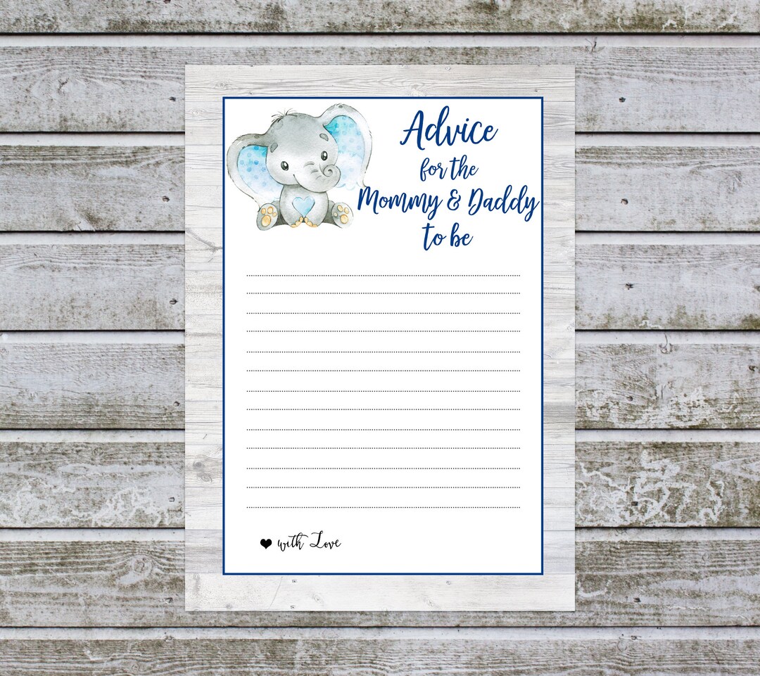 Advice for Mommy to Be Printable Advise for Parents to Be Baby Shower ...