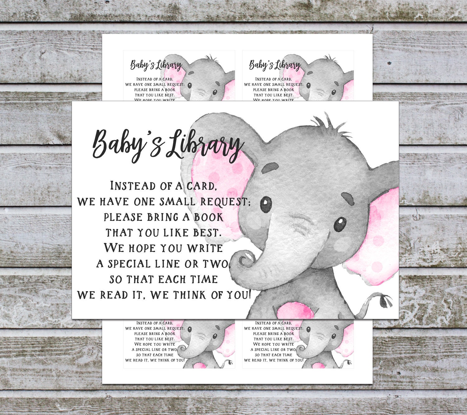 Bring A Book Instead Of A Card Book Request Printable Baby Etsy