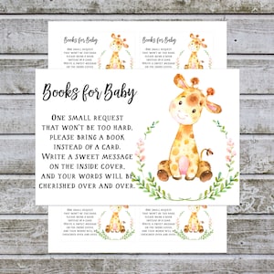 Baby Shower Apportez un livre au lieu d’une carte | Demande de livre Carte d’insertion d’invitation à la baby shower imprimable (w4b) Téléchargement instantané