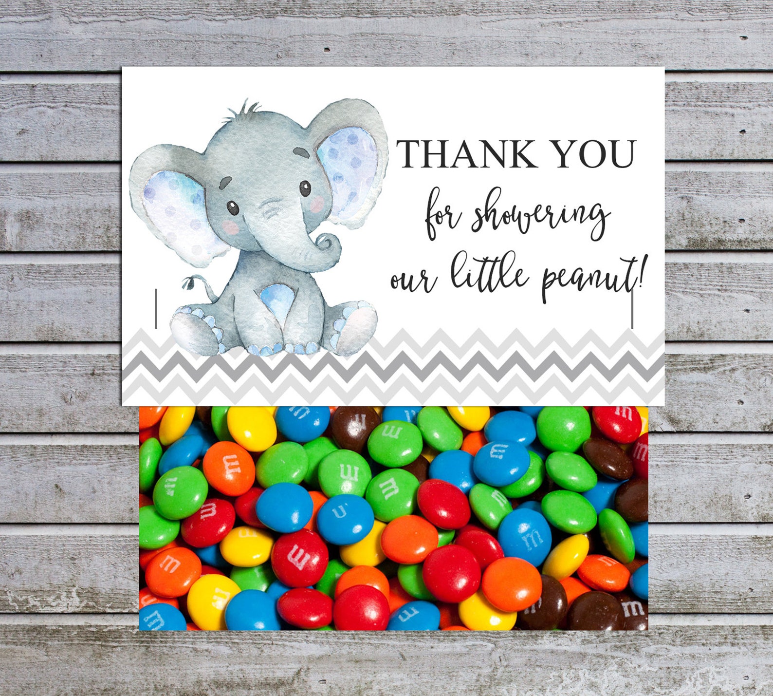 Treat Bag Toppers Elephant Boy Baby Shower Favor Tags Etsy