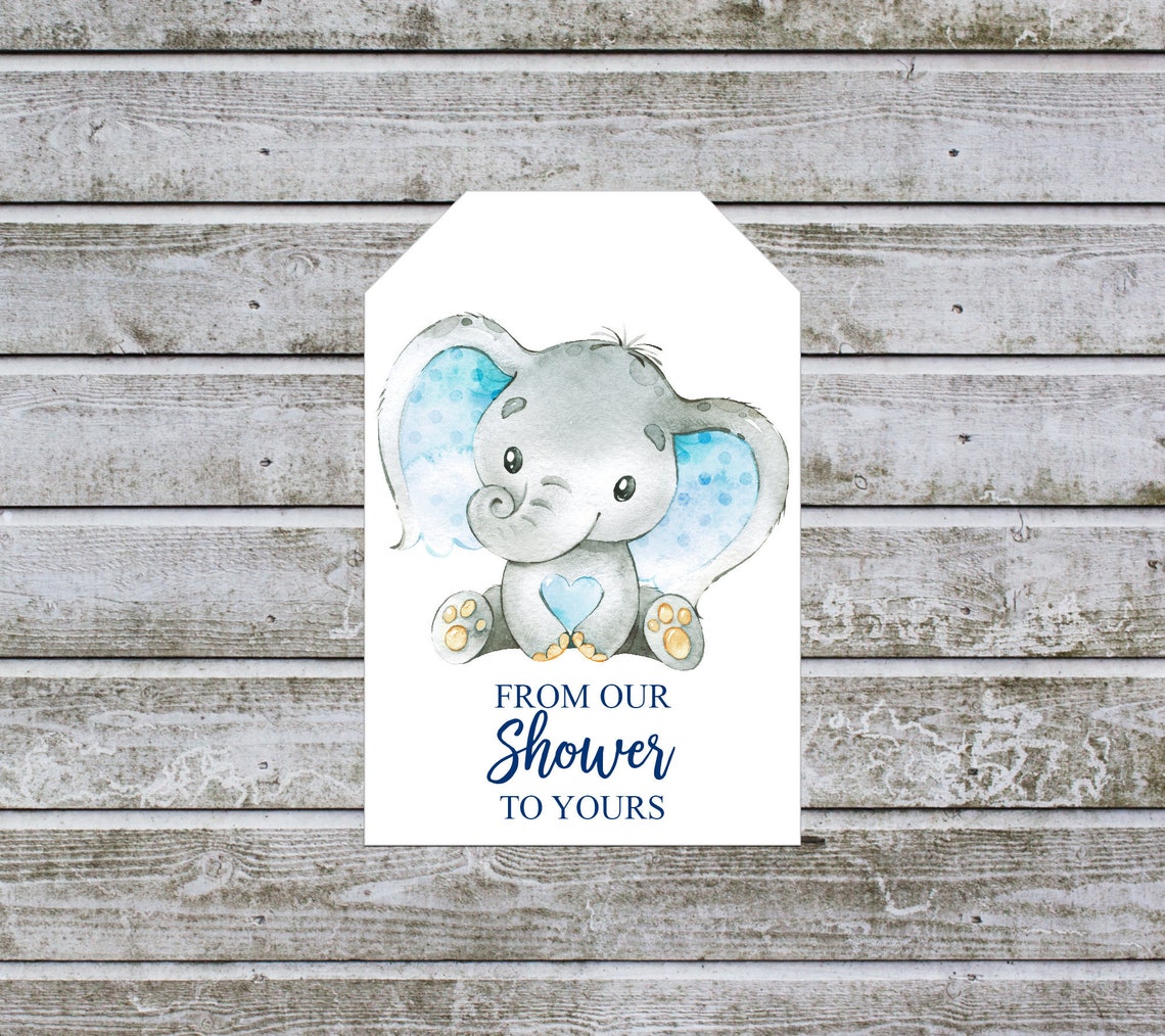 Boy Baby Shower Tags Printable From Our Shower to Yours Baby | Etsy