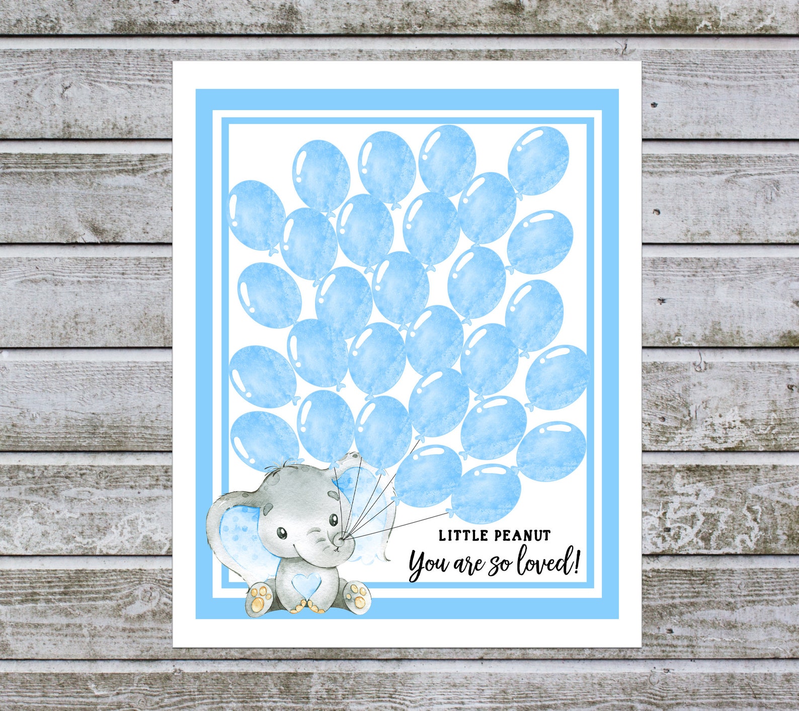Guest Book Sign Baby Shower Printable Boy Baby Shower Guest | Etsy