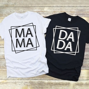 Mama Dada SVG Png Dxf Eps Jpeg Mom Dad Svg Mom Life Svg, New Mom Svg, Cricut, Silhouette Cut File | AQ93