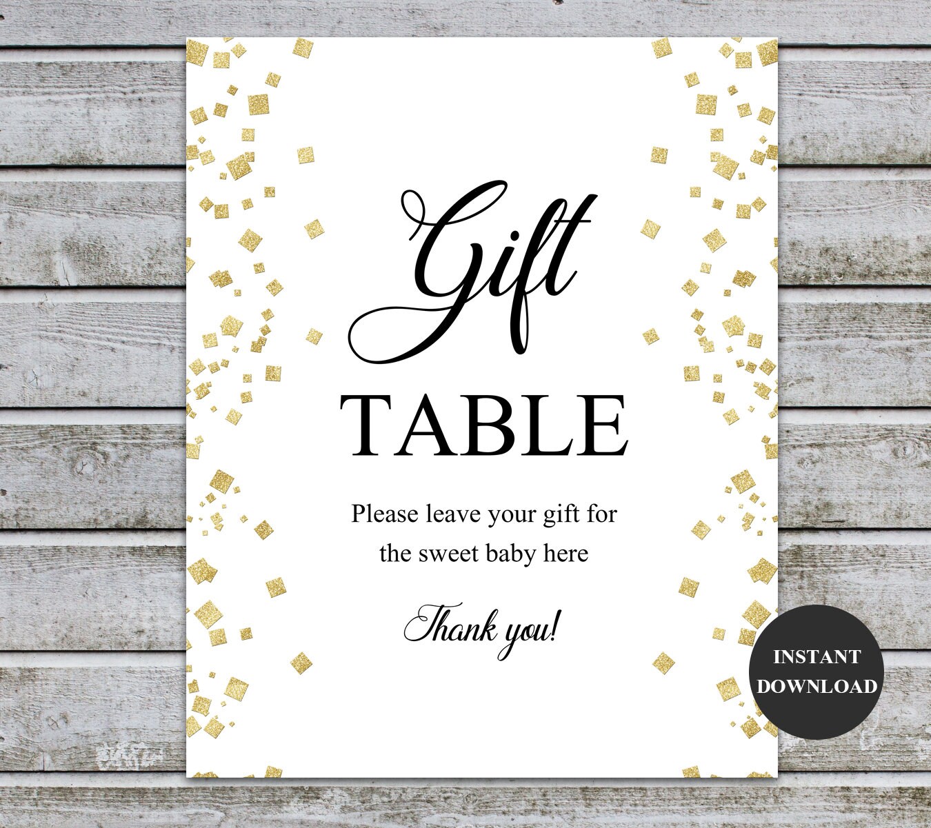 Baby Shower Decor Gift Table Sign Baby Shower Gift Table Etsy