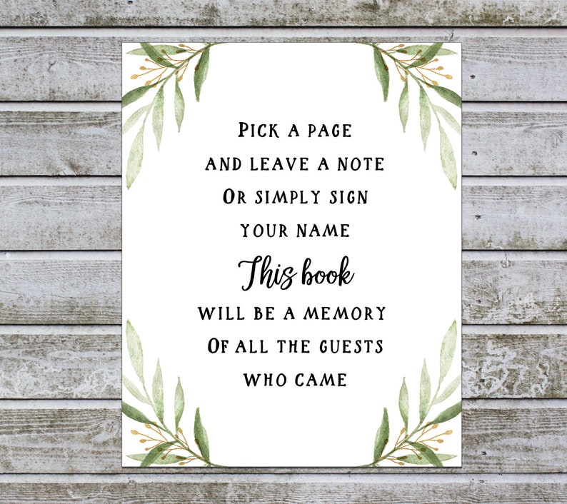baby shower sign in book ideas