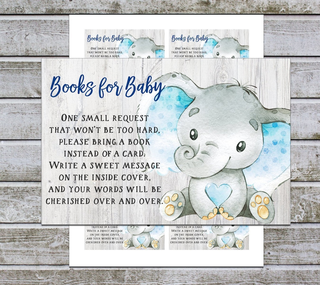 Baby Shower Bring a Book Instead of a Card Book Request Baby Library