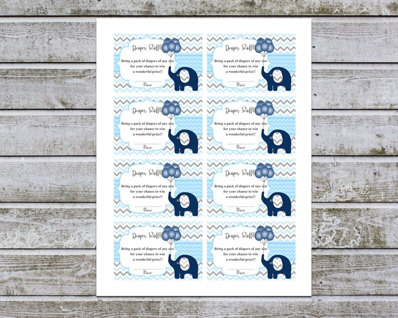 diaper raffle ticket printable download diaper raffle boy