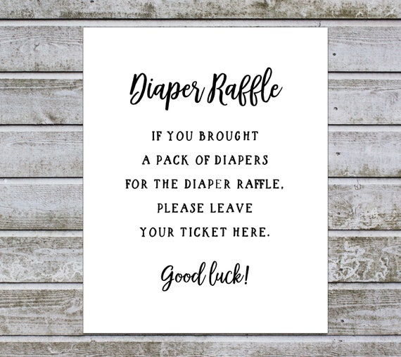 diaper raffle sign