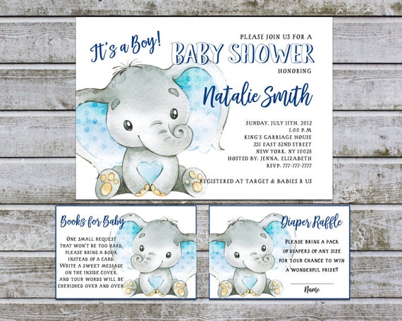 KokoPaperCo It/â/€s A Boy Nautical Baby Shower Invitations with Tear-Off Diaper Raffle Tickets 25 5x7 Fill in The Blank Style Invites with White A7 Envelopes.