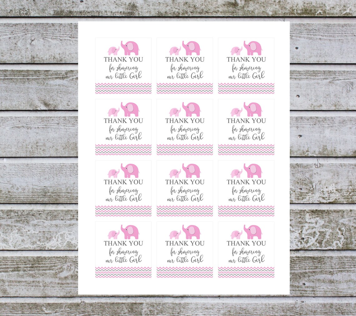 Baby Shower Favors Tags Thank You For Showering Our Little Etsy