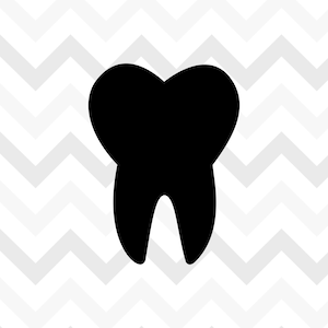 Tooth SVG Cut File for Cricut and Silhouette (includes svg, dxf, eps, jpeg, png file formats) Instant Download | i3