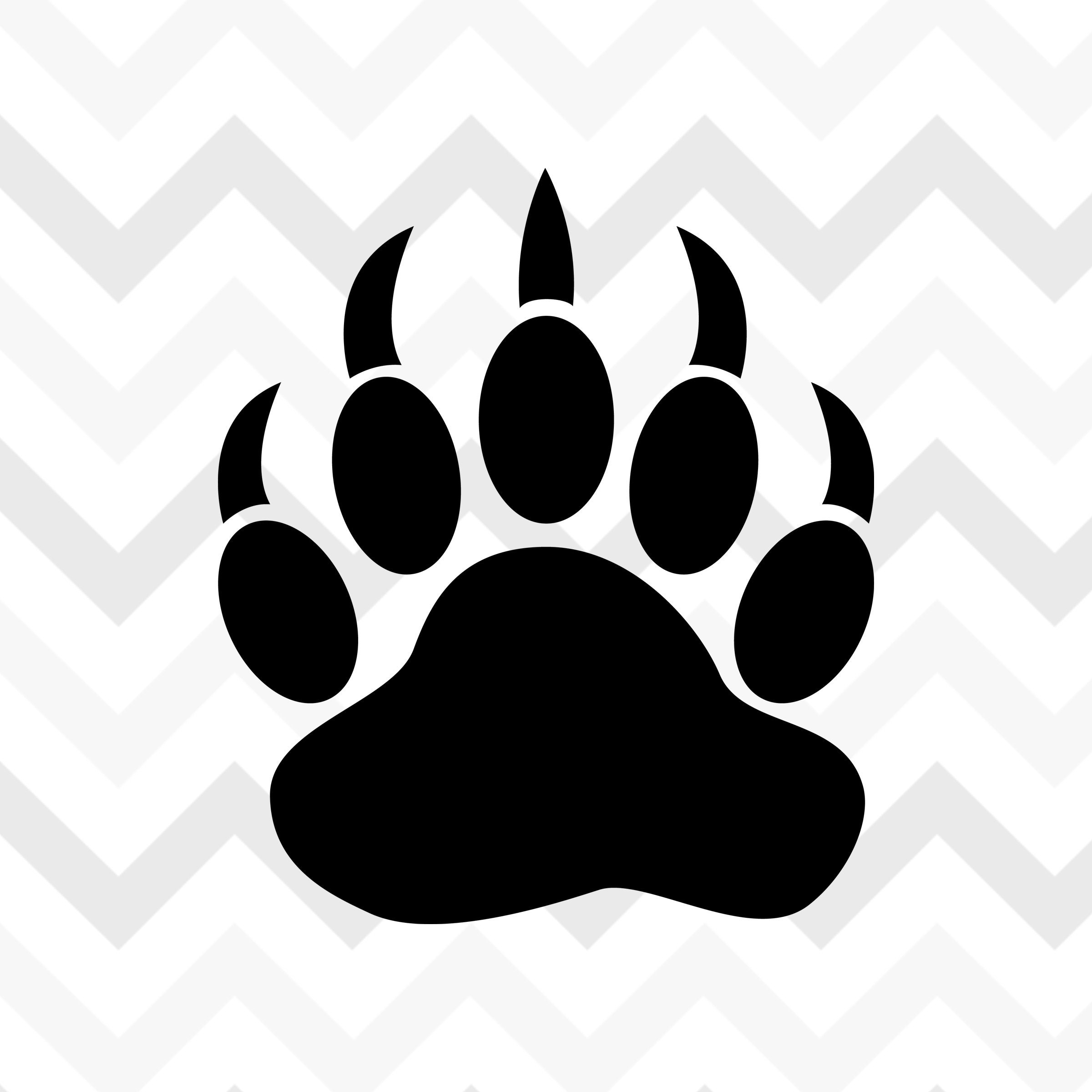 Bear Paw Print SVG File for Cricut and Silhouette includes | Etsy