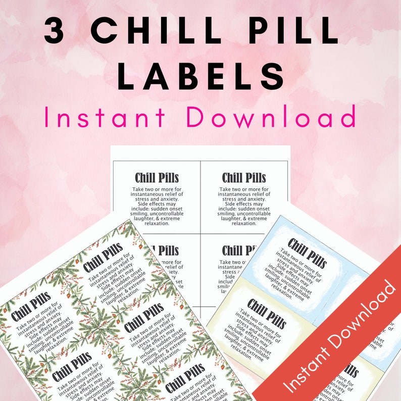 28 Chill Pill Label Printable Labels Ideas For You