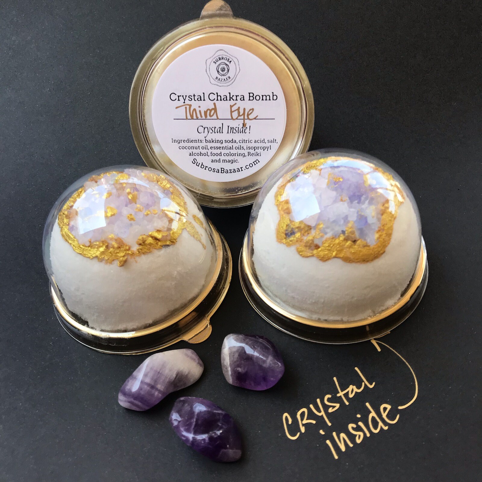 ALL 7 Crystal Chakra Bath Bomb SET Etsy