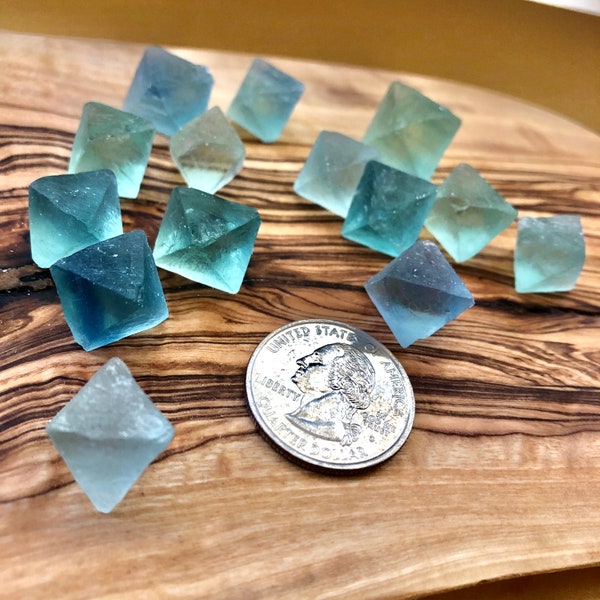 Fluorite Octahedron Set of 3