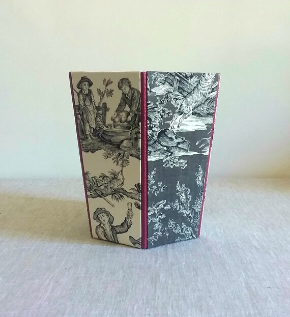 Decorative Waste Paper Bin Fabric Covered Paper Basket Etsy