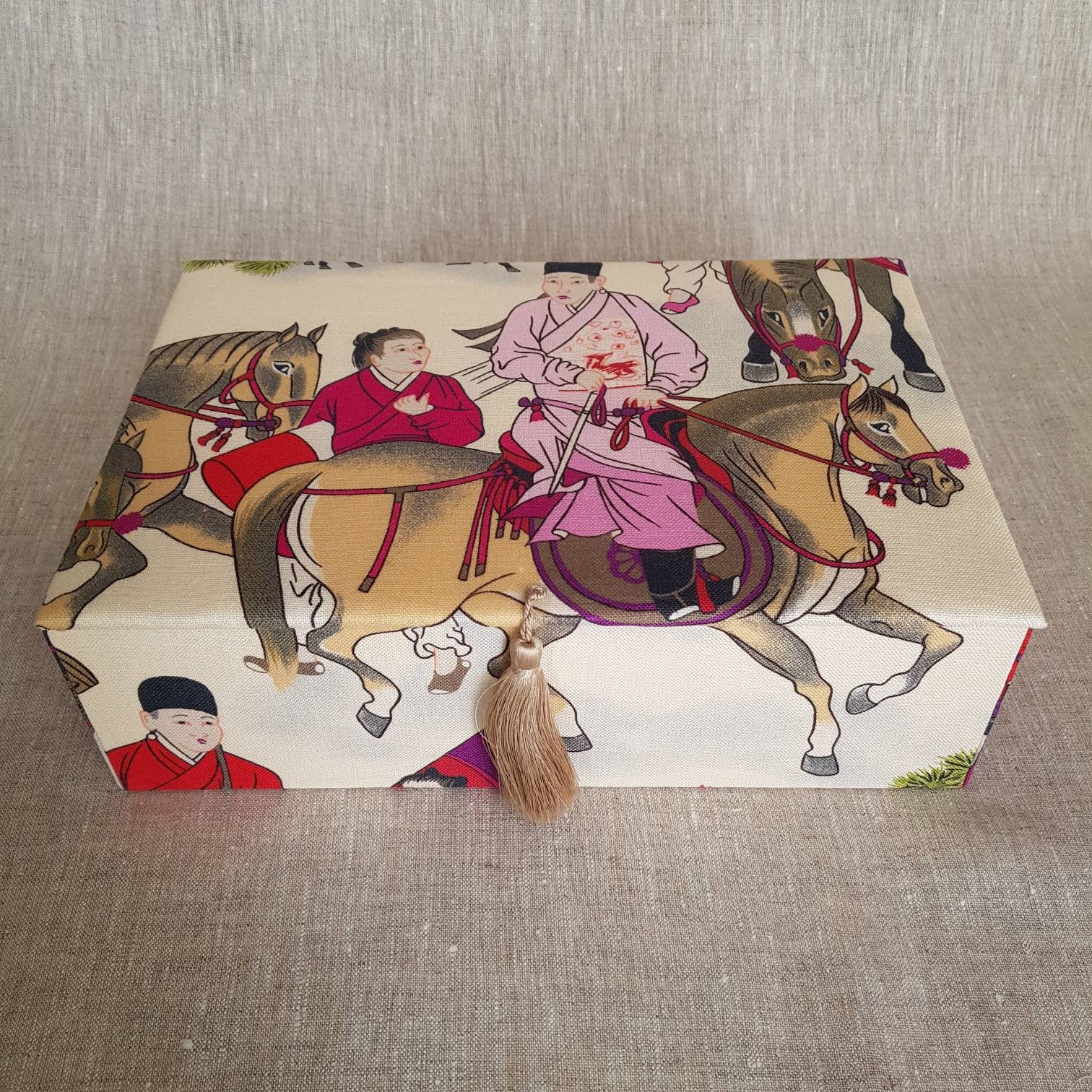 Rangement Télécommandes, Boîte Décorative de Rangement, Tissu Manuel Canovas, Vide Poche, à Rangemen