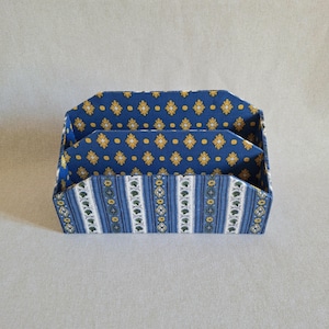 Porta-cartas com dois compartimentos, tecido provençal Souleiado, porta-correspondências, organizador de escritório