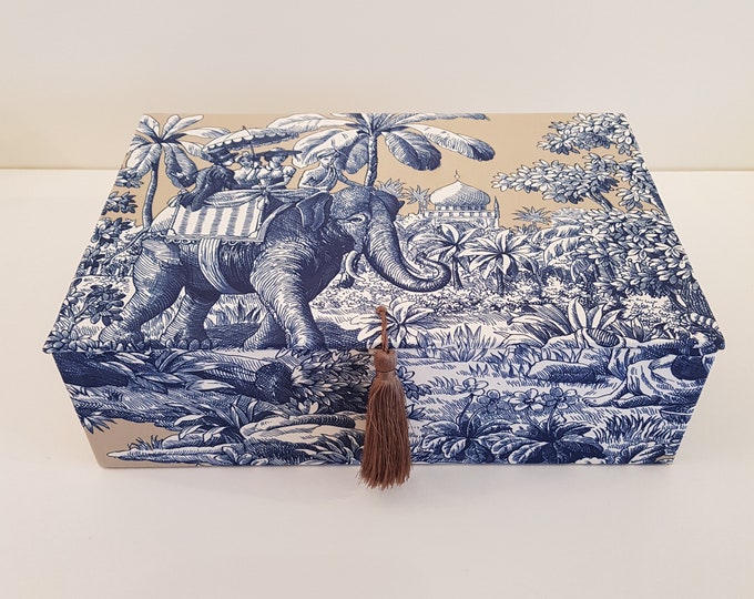 Decorative Rectangular Storage Box, Manuel Canovas Fabric, Keepsake ...