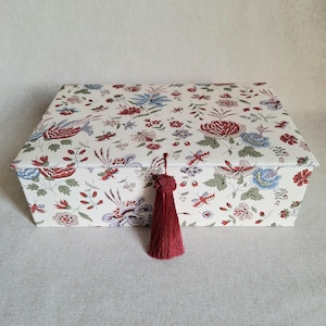 Caja de almacenamiento decorativa, organizador de escritorio, regalo especial de cumpleaños, decoración de tela provenzal