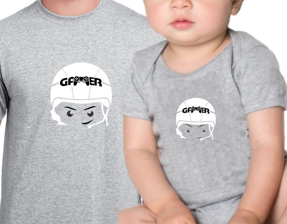 dad and baby matching onesie