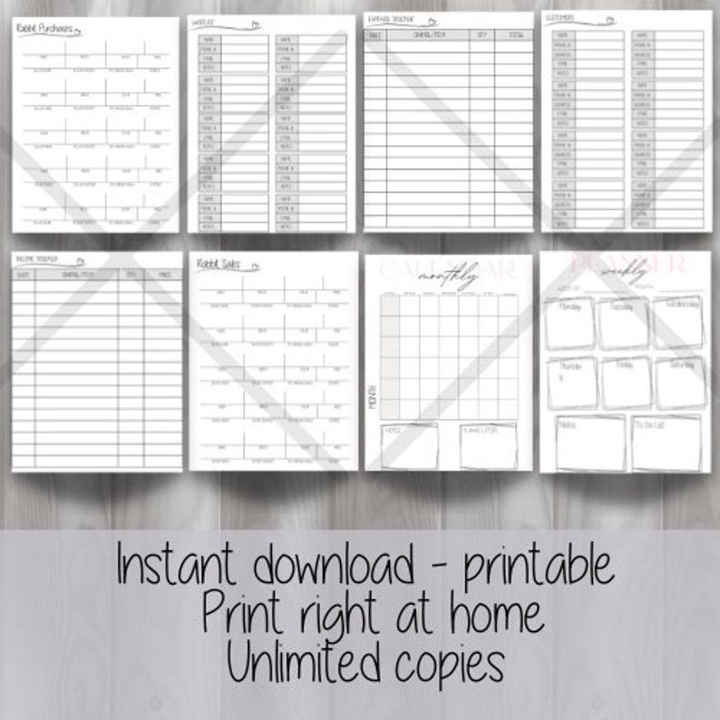 36 Page Ultimate Rabbitry Log Premade Rabbitry Bundle Etsy