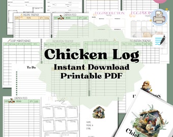 Chicken Log Book, Hatchery Log Book, Incubation Log, Incubation Tracker, Backyard Chickens, Chicken Keeper, Meat Birds, Coop Maintenance